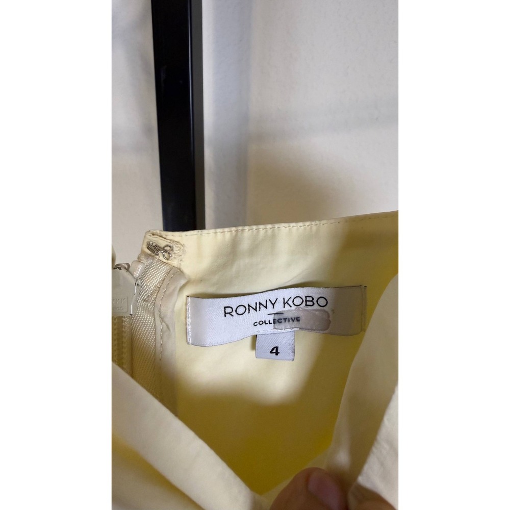 Yellow Ronny Kobo Yellow Corset Midi Dress Size(4) - Picture 6 of 6